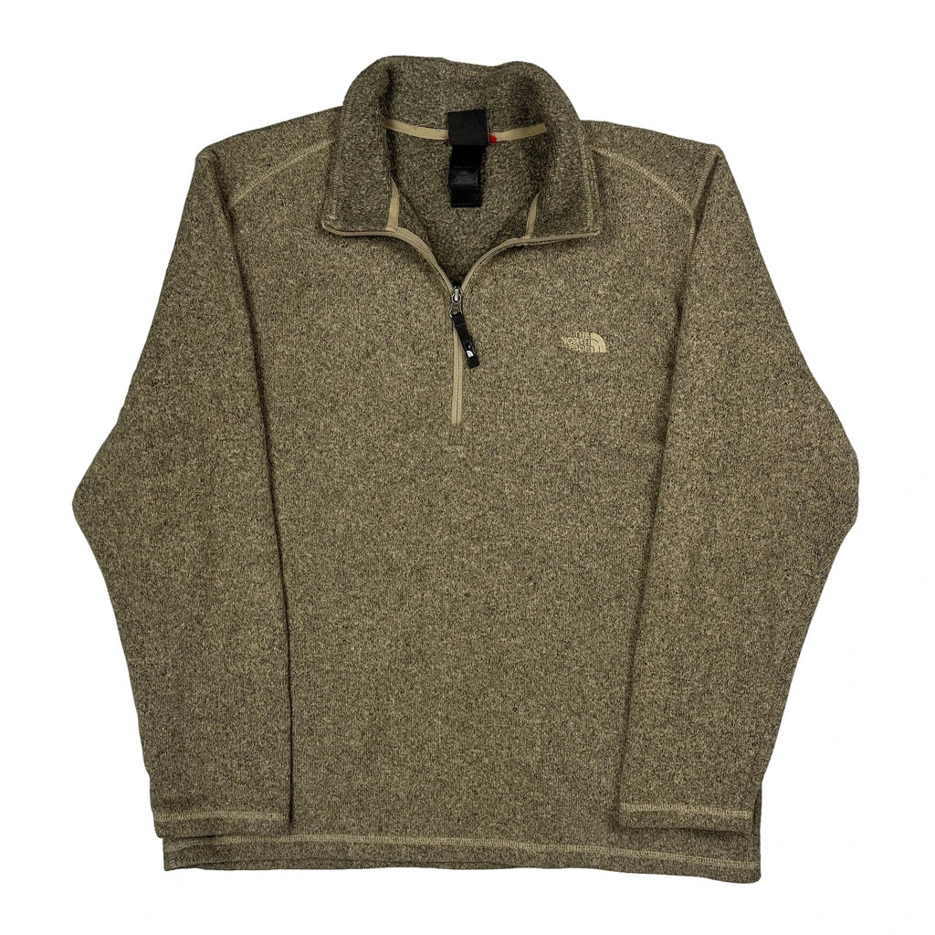 The North Face 1/4 Zip - Large Green Polyester