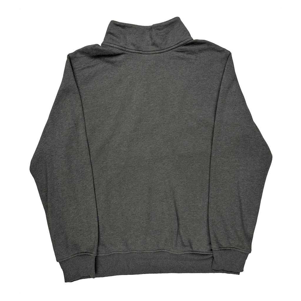 The North Face 1/4 Zip - XL Grey Cotton Blend - Image 2