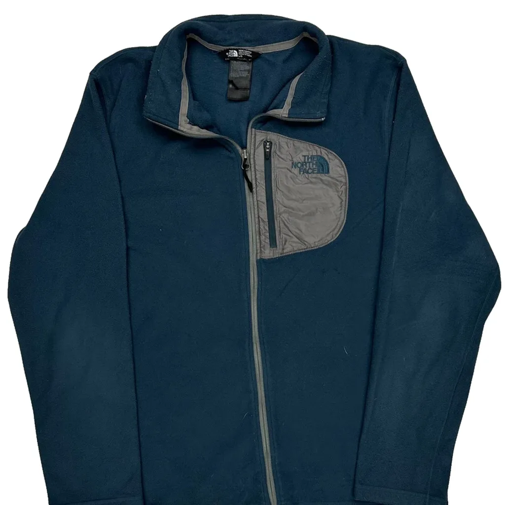 The North Face Fleece Jacket - Large Blue Polyester - Image 4