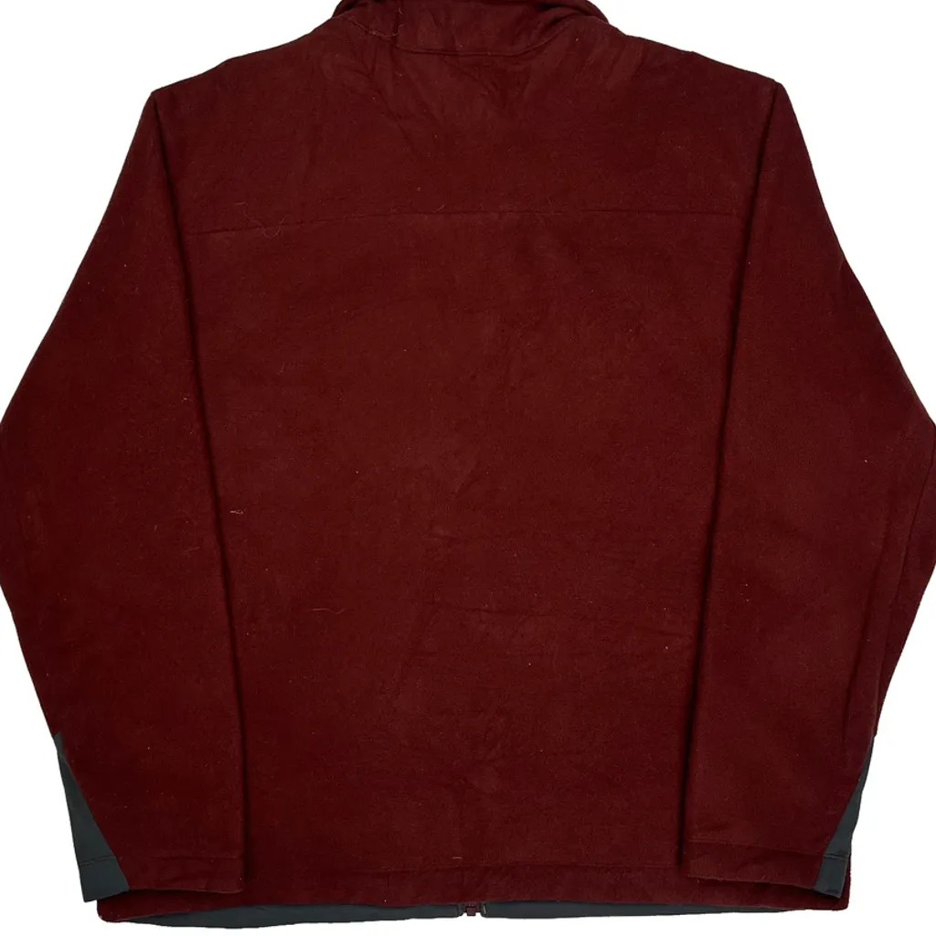 The North Face Fleece Jacket - XL Burgundy Polyester - Image 9