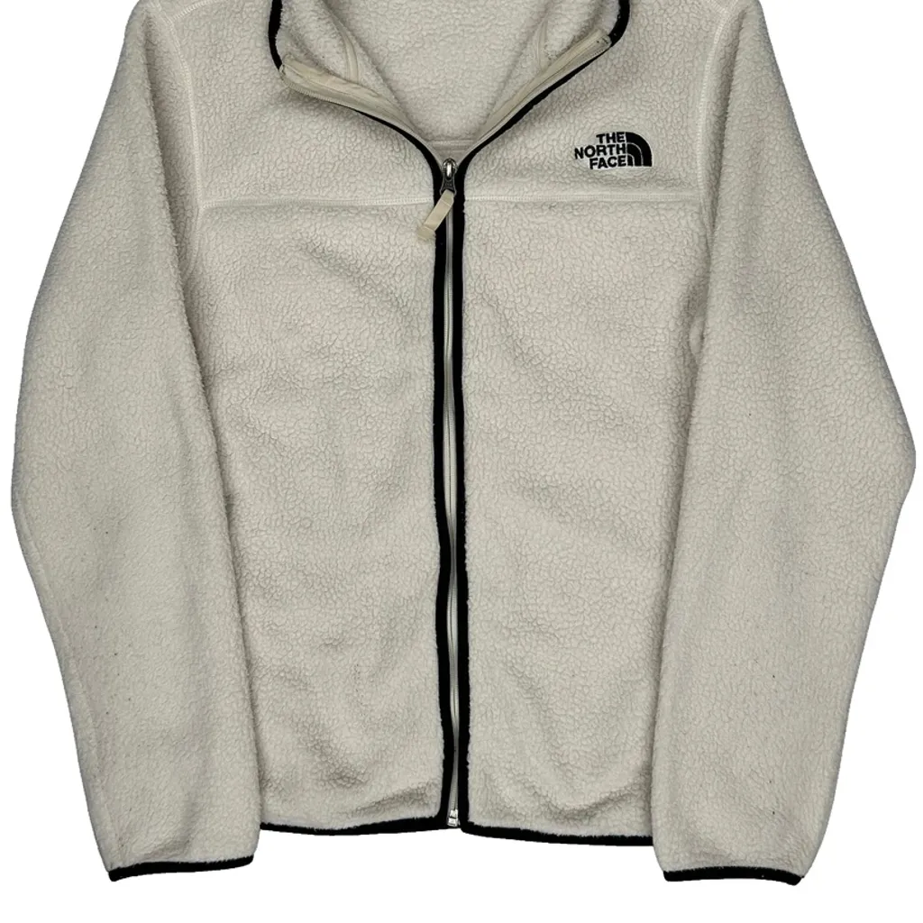 The North Face Fleece Jacket - Medium Cream Polyester - Image 5