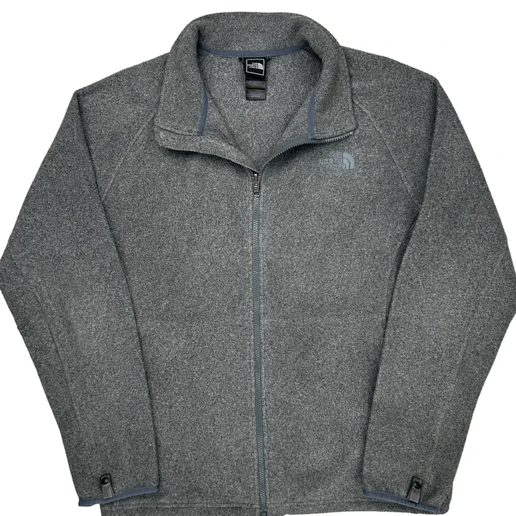 The North Face Fleece Jacket - Large Gray Polyester - Image 4