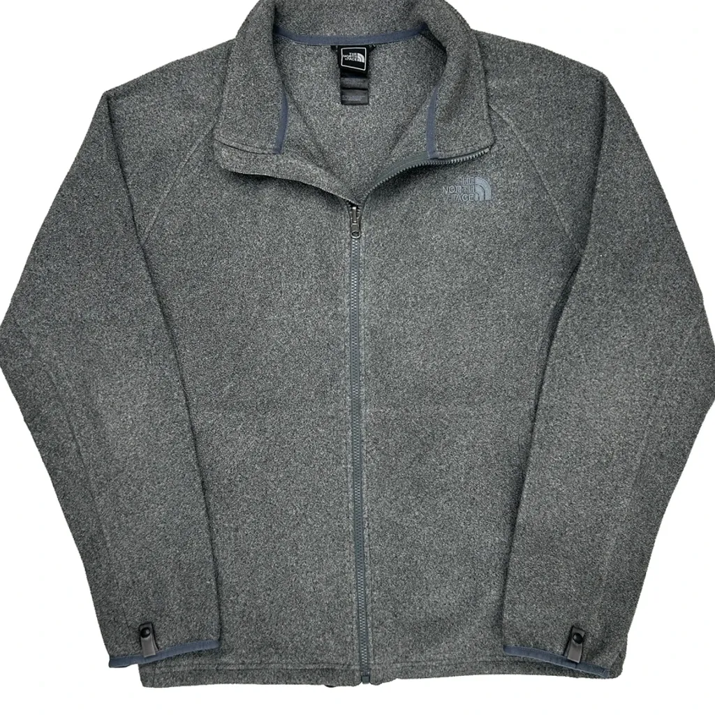 The North Face Fleece Jacket - Large Gray Polyester - Image 5