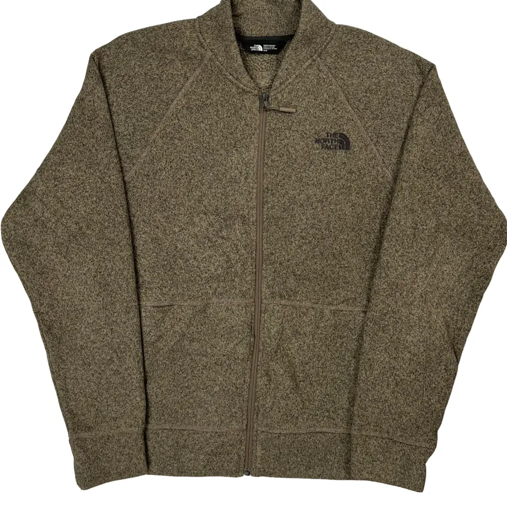 The North Face Fleece Jacket - Medium Green Polyester - Image 4