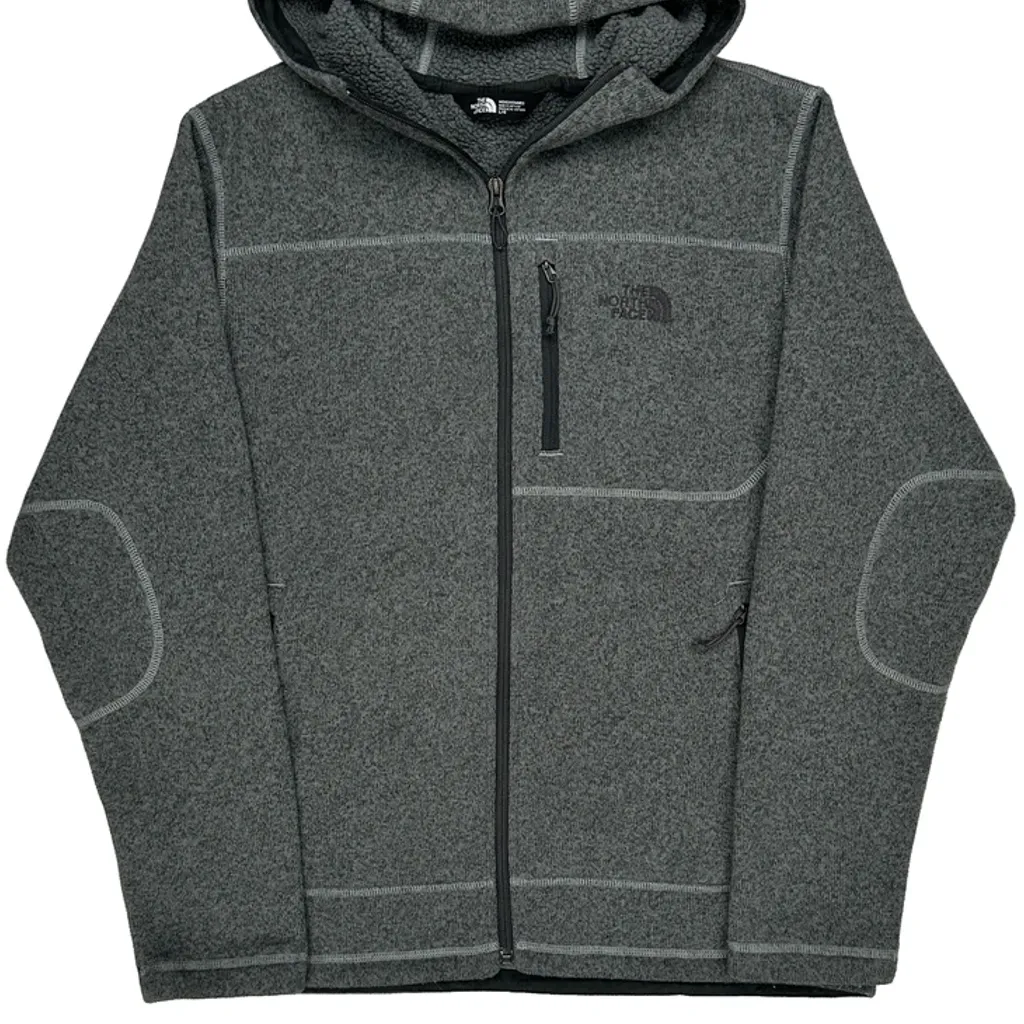 The North Face Fleece Jacket - Large Grey Polyester - Image 4