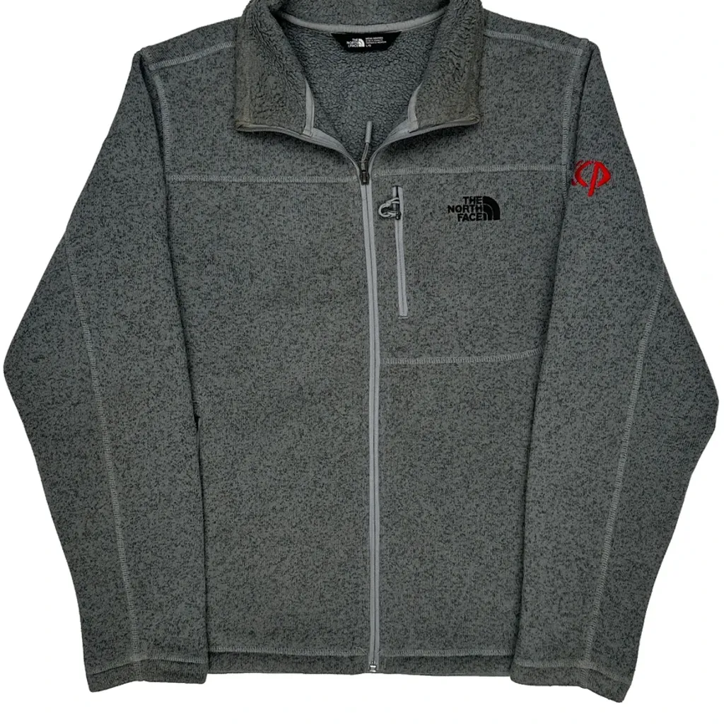 The North Face Fleece Jacket - Large Grey Polyester - Image 4