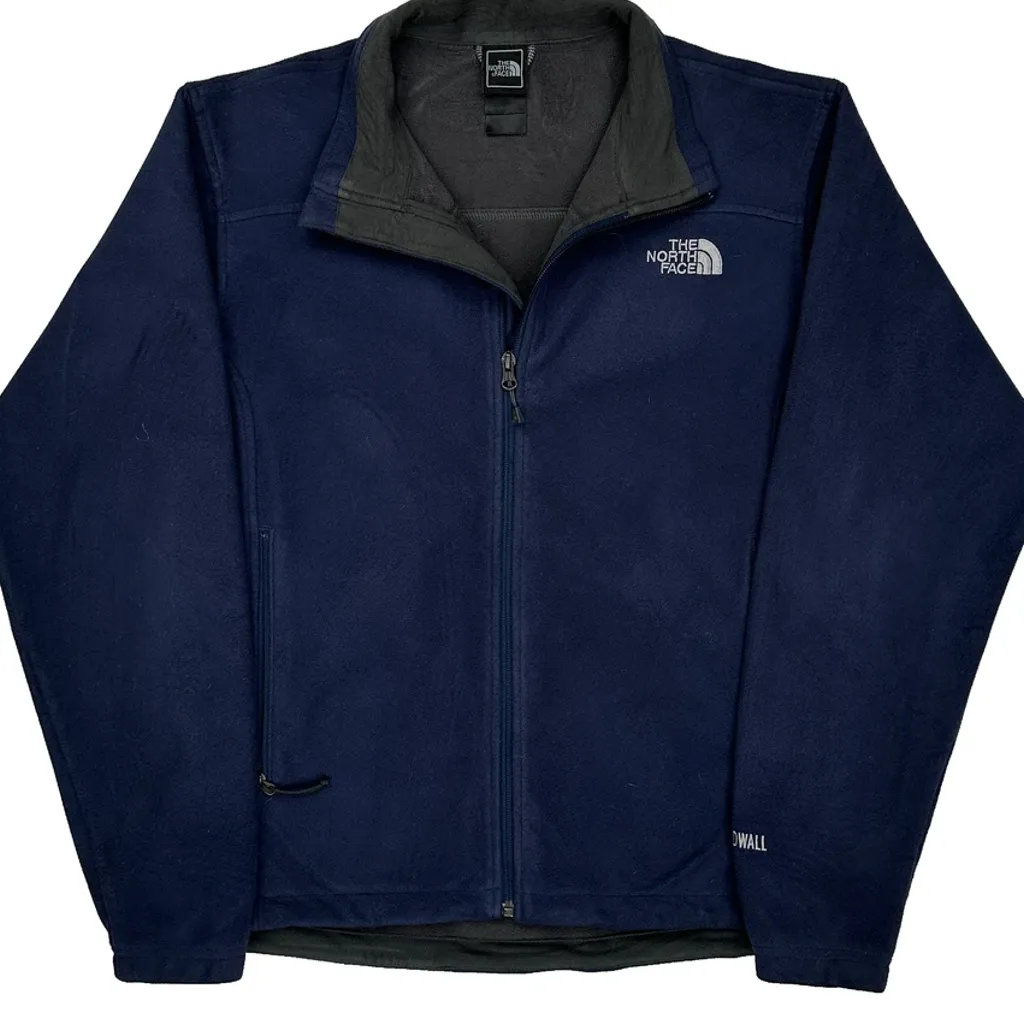 The North Face Fleece Jacket - Medium Navy Polyester - Image 5