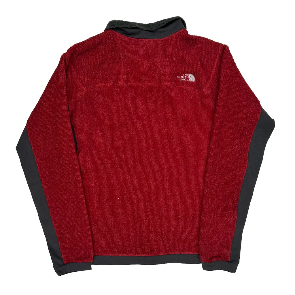 The North Face Fleece Jacket - Large Red Polyester - Image 2