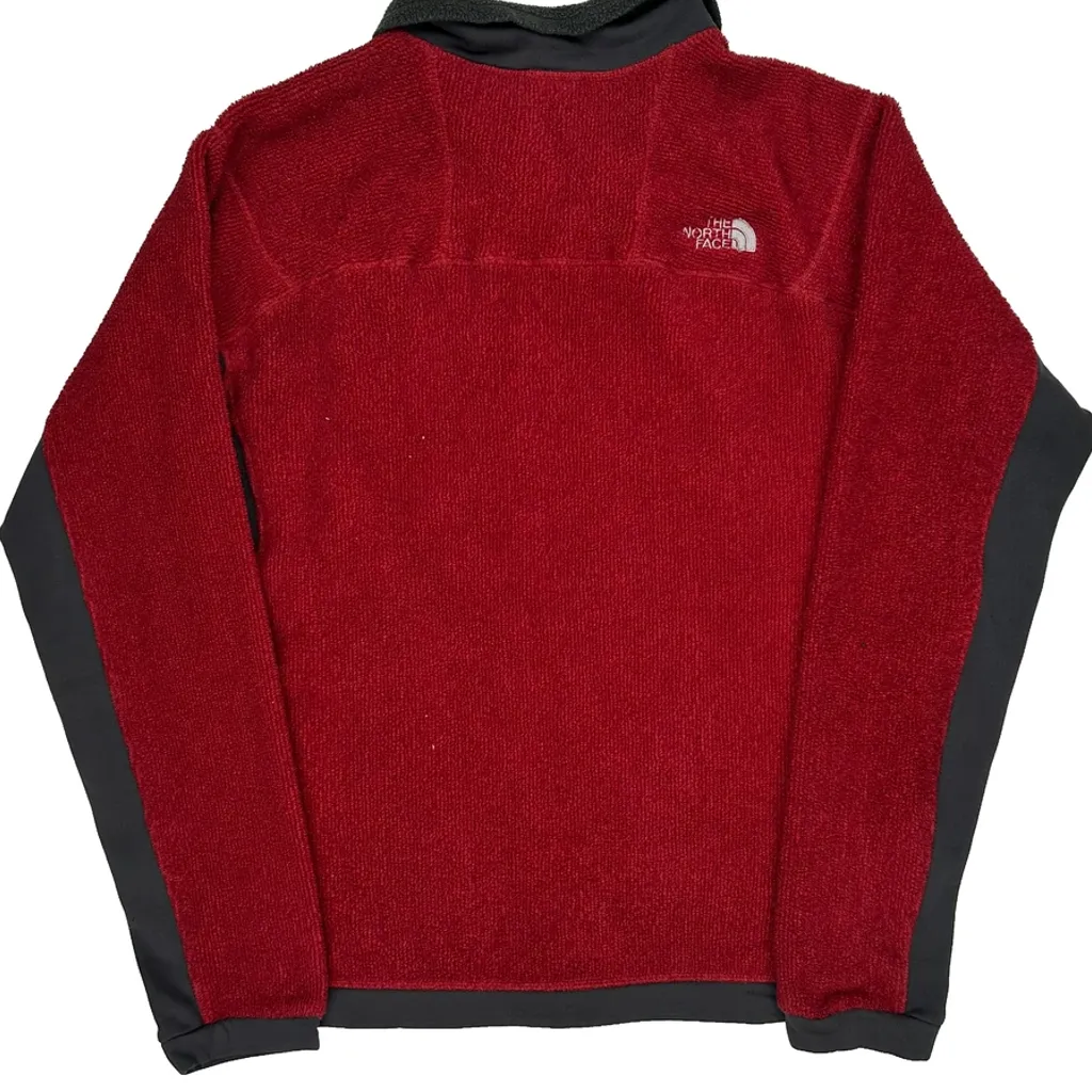 The North Face Fleece Jacket - Large Red Polyester - Image 8