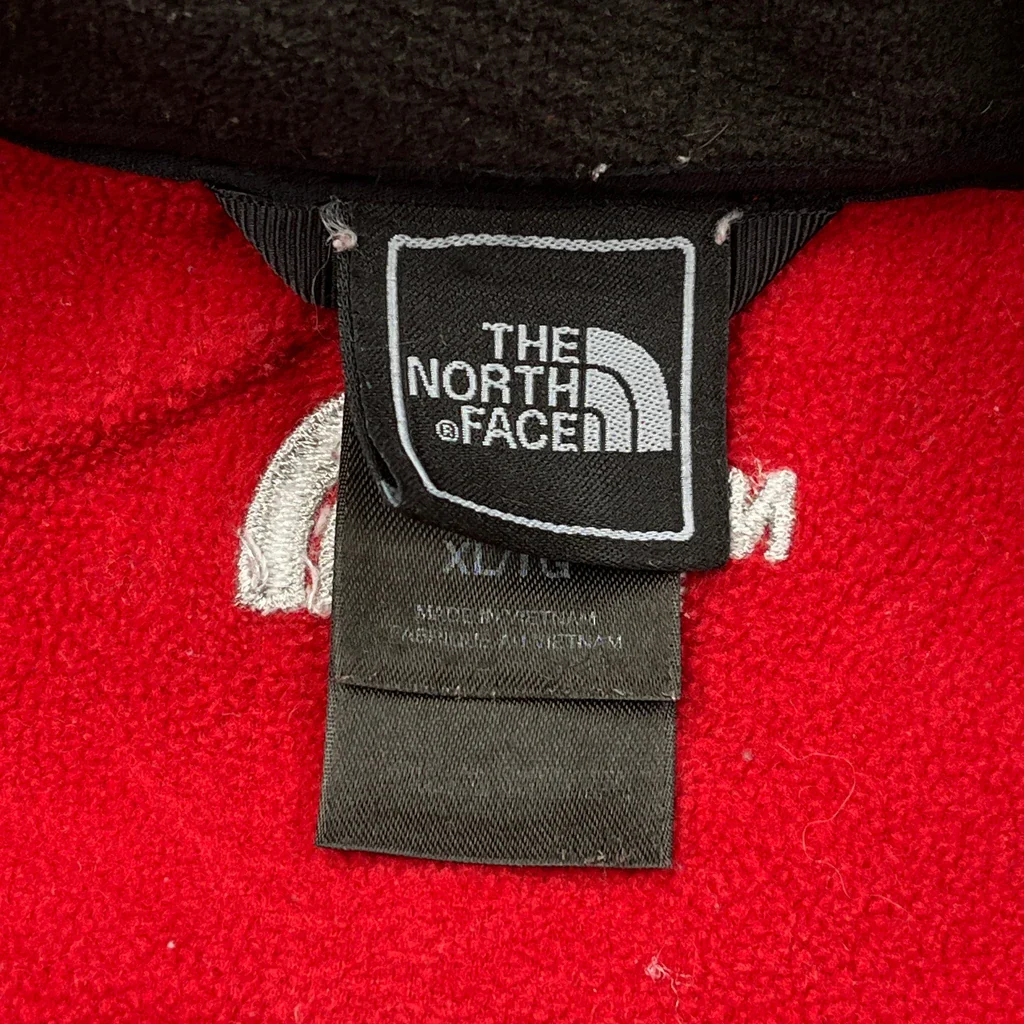 The North Face Fleece Jacket - XL Red Polyester - Image 3