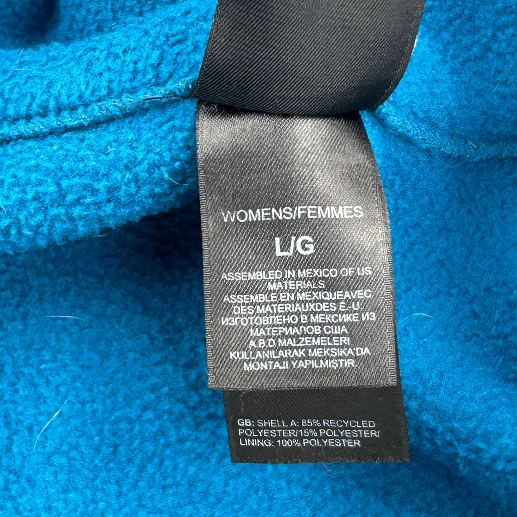 The North Face Fleece Jacket - Large Blue Polyester - Image 3