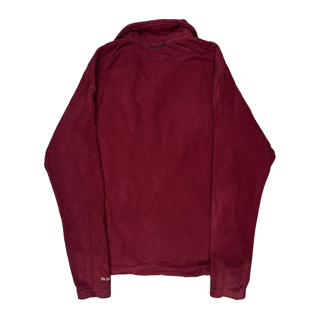 The North Face Fleece Jacket - Small Burgundy Nylon - Image 2