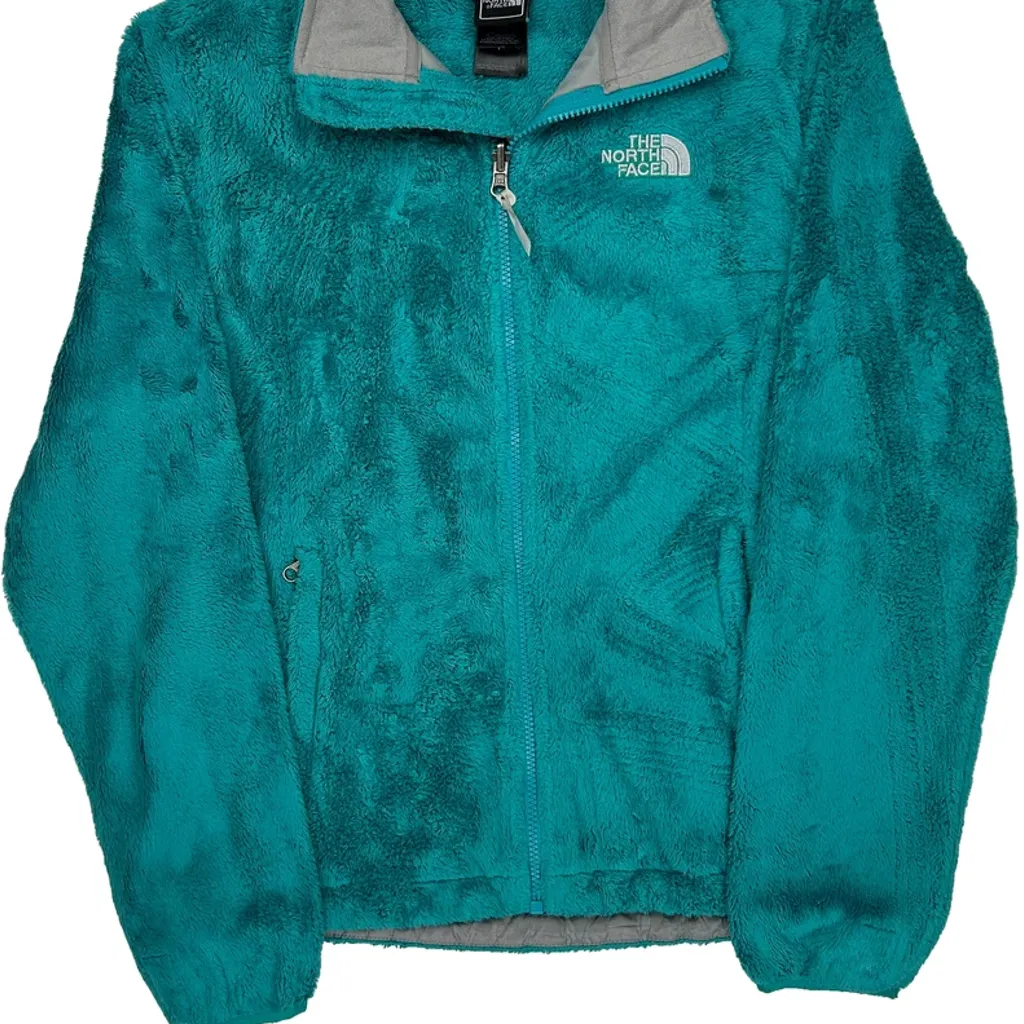 The North Face Fleece Jacket - Medium Green Polyester - Image 4