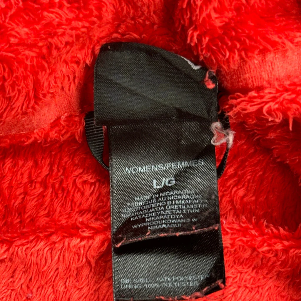 The North Face Fleece Jacket - Large Red Polyester - Image 4