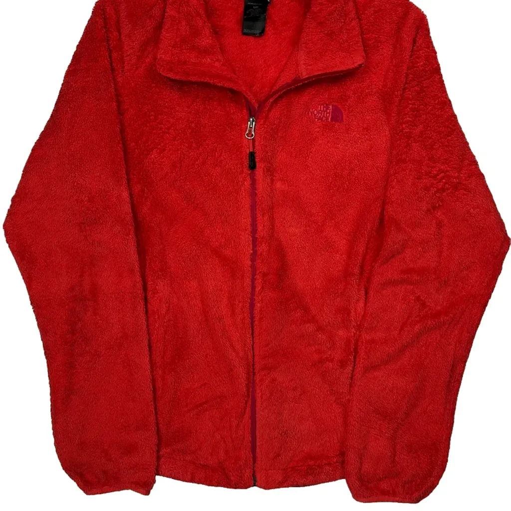 The North Face Fleece Jacket - Large Red Polyester - Image 5