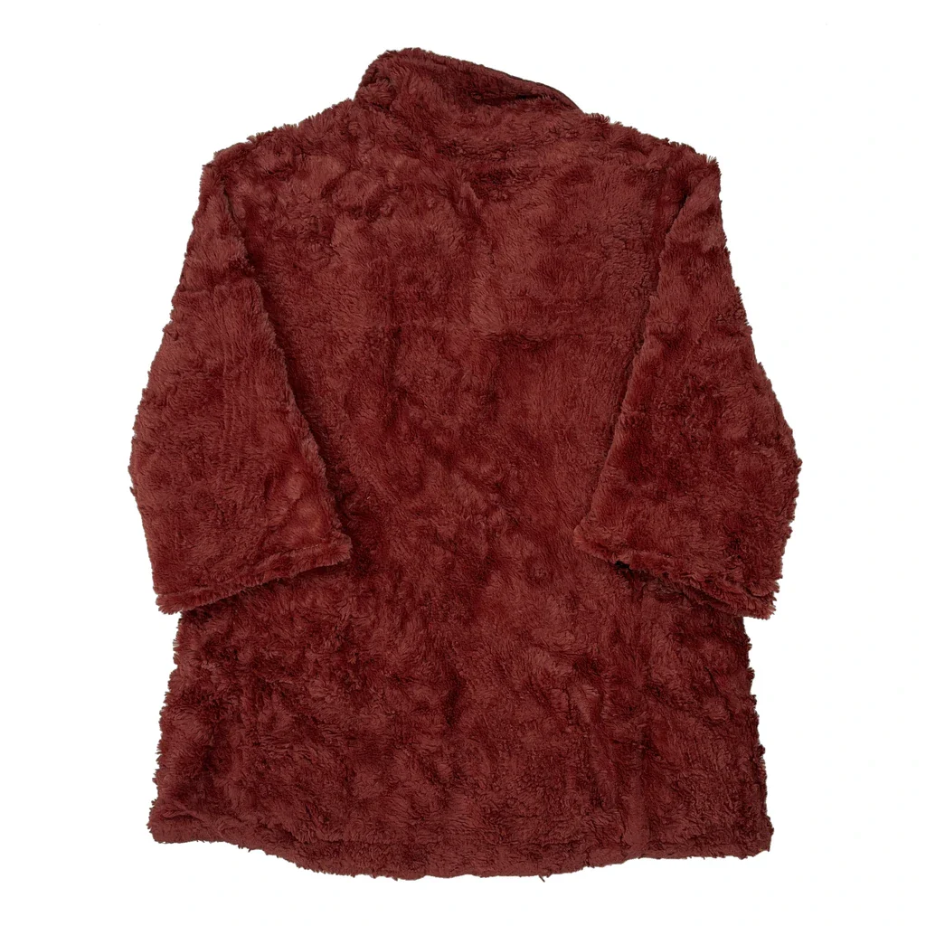 The North Face Fleece Jacket - Medium Red Polyester - Image 2