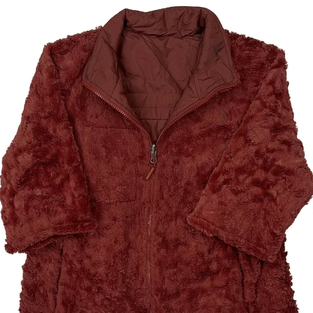 The North Face Fleece Jacket - Medium Red Polyester - Image 4