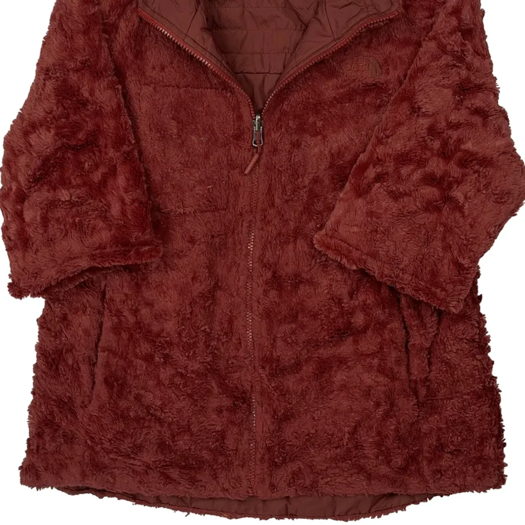 The North Face Fleece Jacket - Medium Red Polyester - Image 5