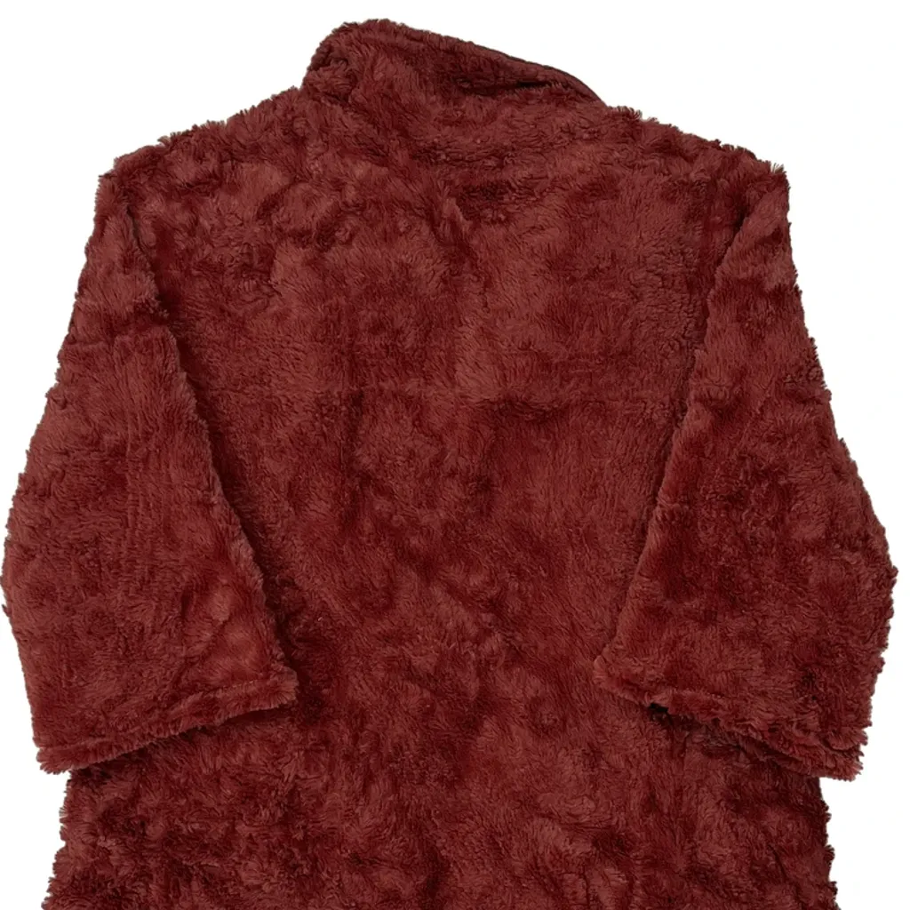 The North Face Fleece Jacket - Medium Red Polyester - Image 6