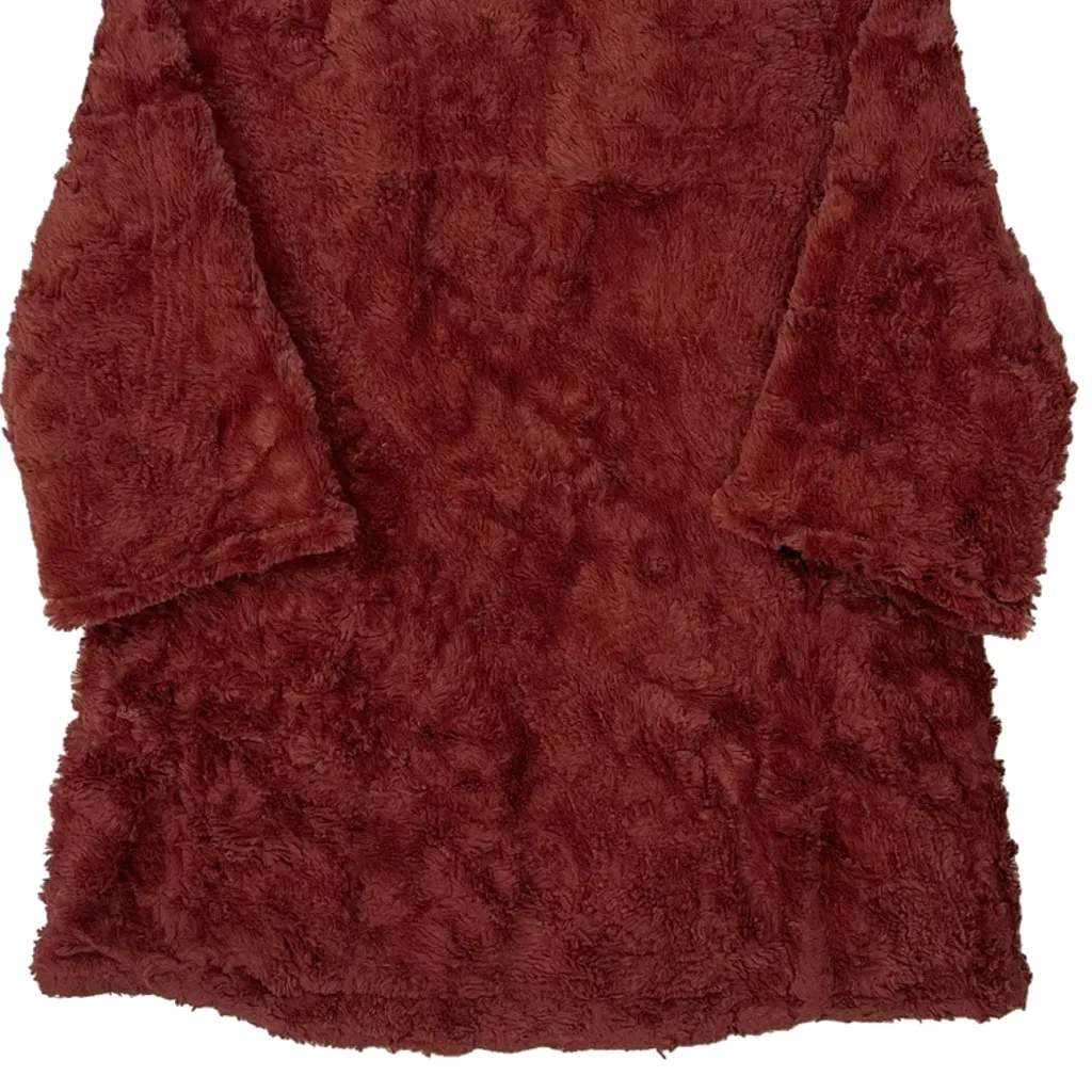 The North Face Fleece Jacket - Medium Red Polyester - Image 7