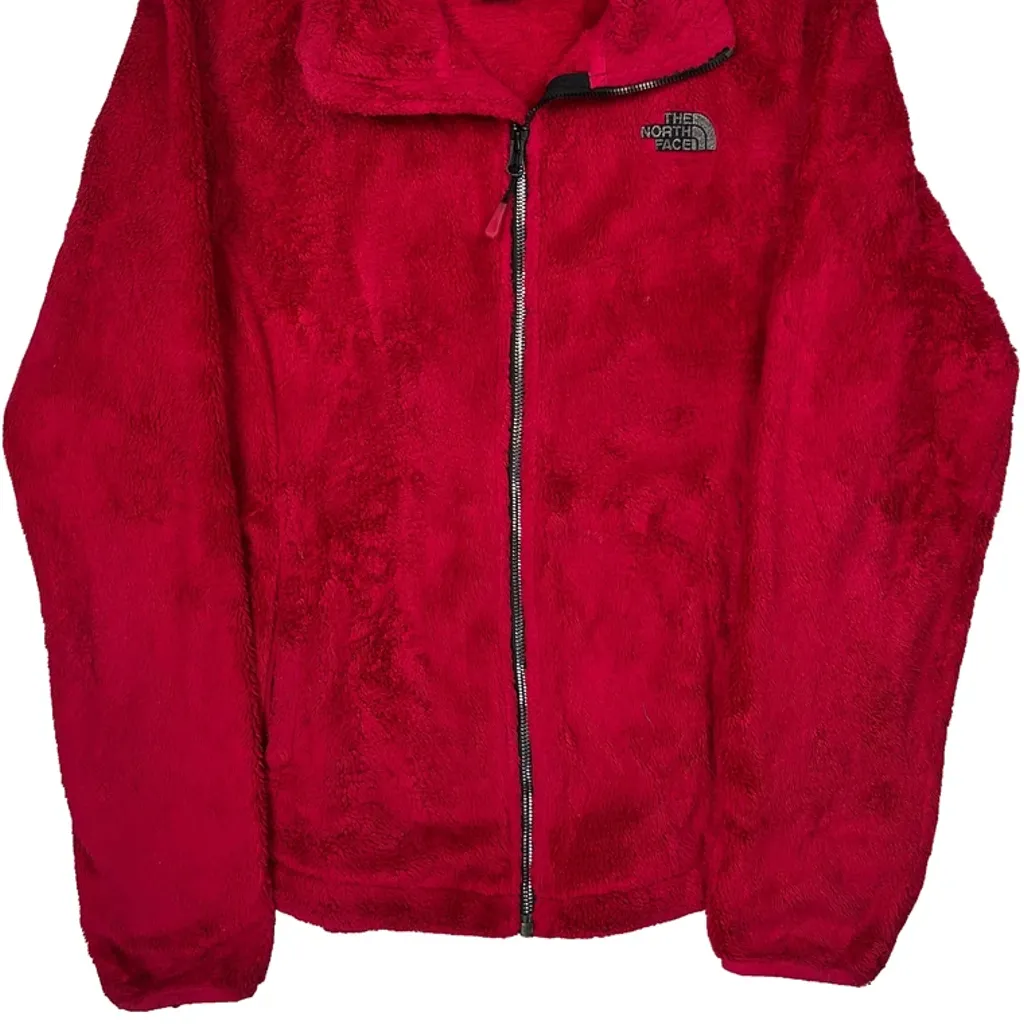 The North Face Fleece Jacket - Medium Red Polyester - Image 4
