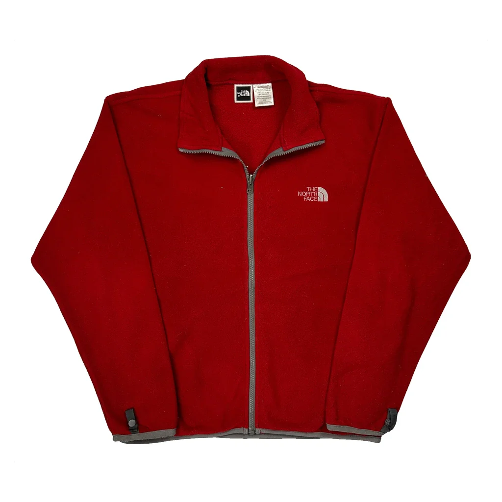 The North Face Fleece Jacket - Medium Red Polyester