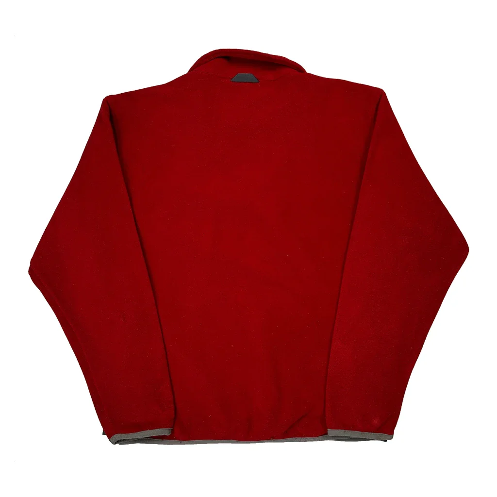 The North Face Fleece Jacket - Medium Red Polyester - Image 2
