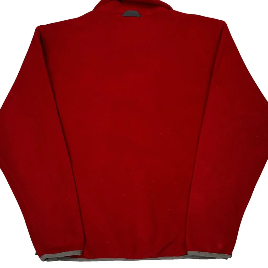 The North Face Fleece Jacket - Medium Red Polyester - Image 7