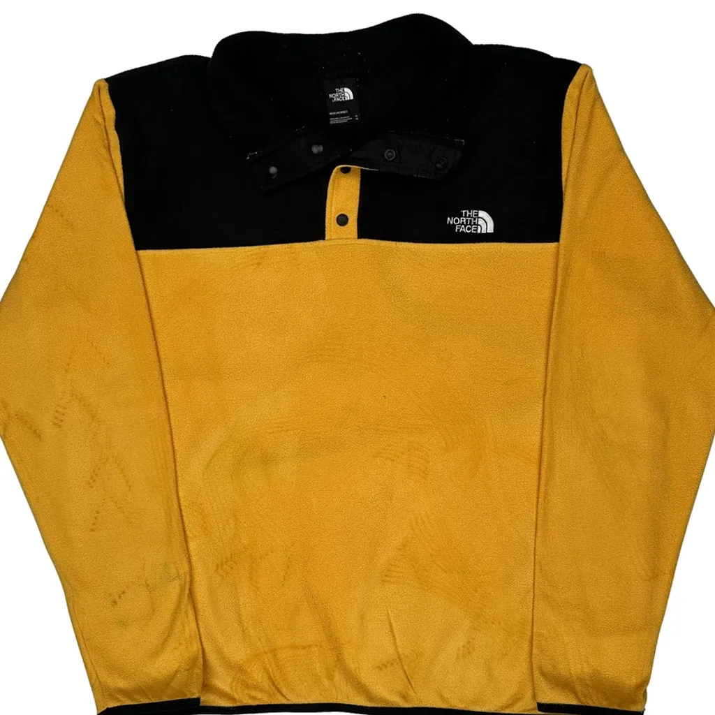 The North Face Collared Fleece - XL Yellow Polyester - Image 4