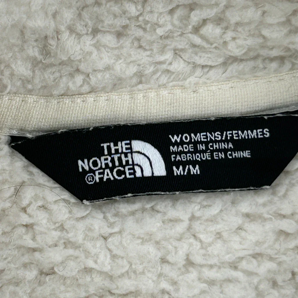 The North Face Fleece Vest - Medium Cream Polyester - Image 3