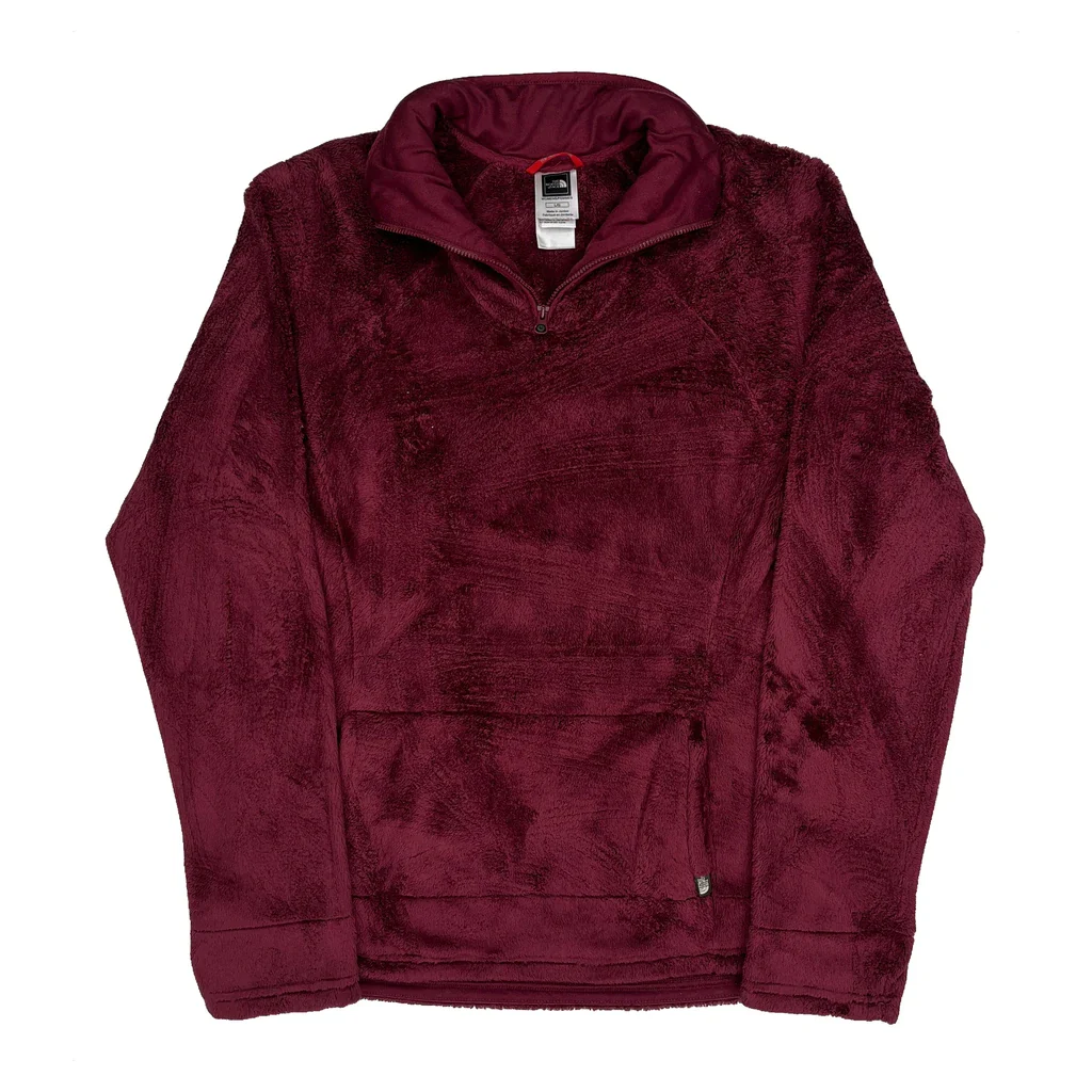 The North Face Fleece - Large Burgundy Polyester