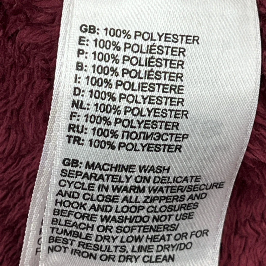 The North Face Fleece - Large Burgundy Polyester - Image 4