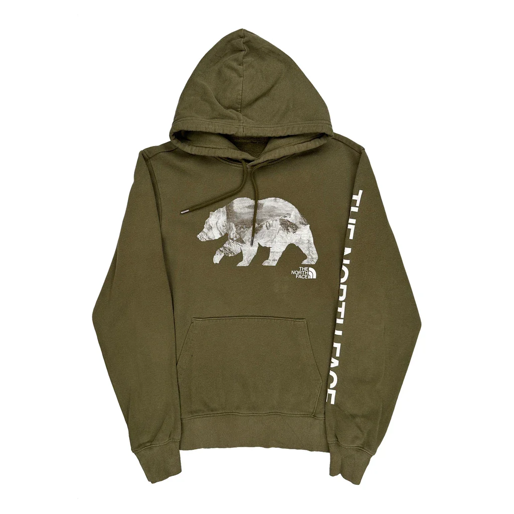 The North Face Hoodie - Medium Green Cotton