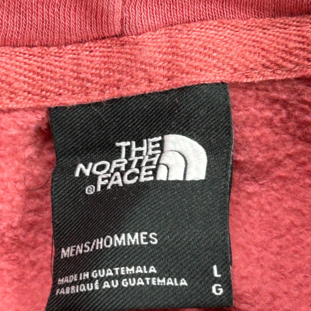 The North Face Spellout Hoodie - Large Red Cotton - Image 3