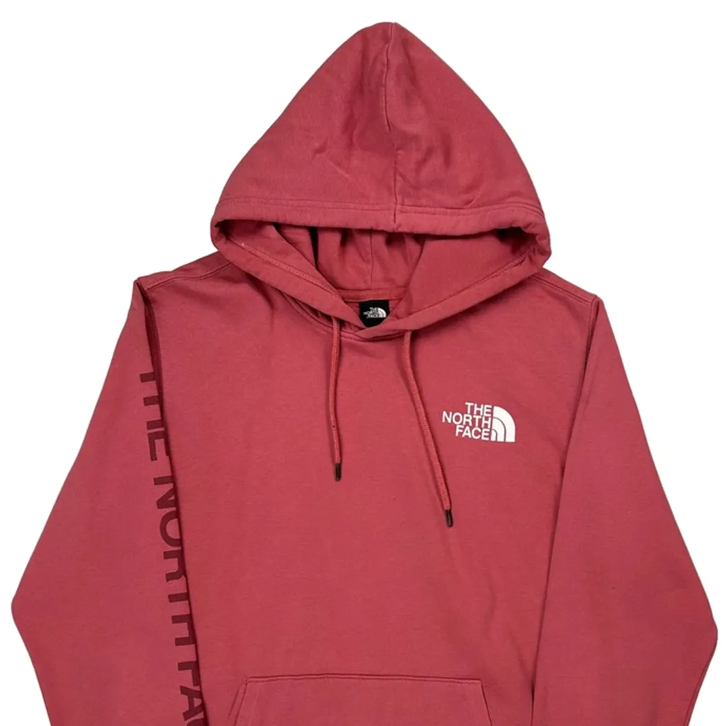The North Face Spellout Hoodie - Large Red Cotton - Image 5