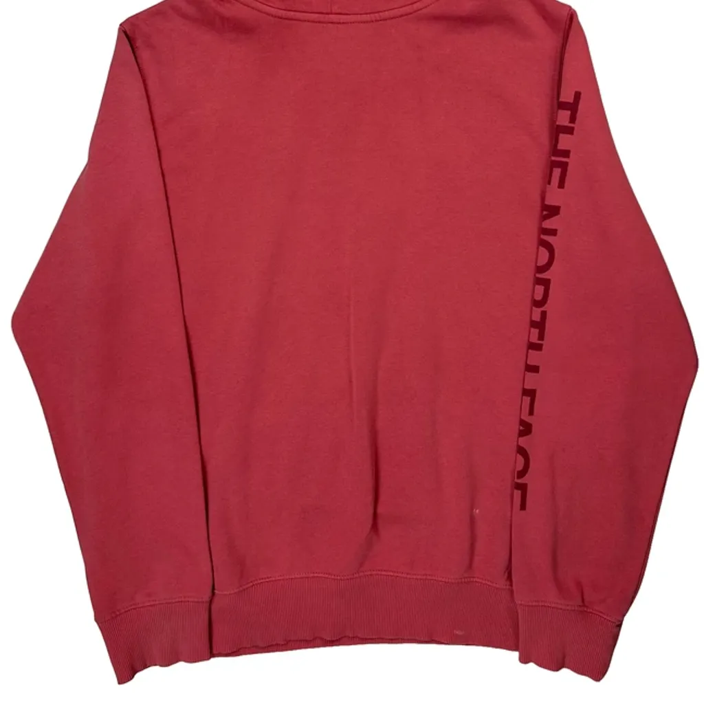 The North Face Spellout Hoodie - Large Red Cotton - Image 6