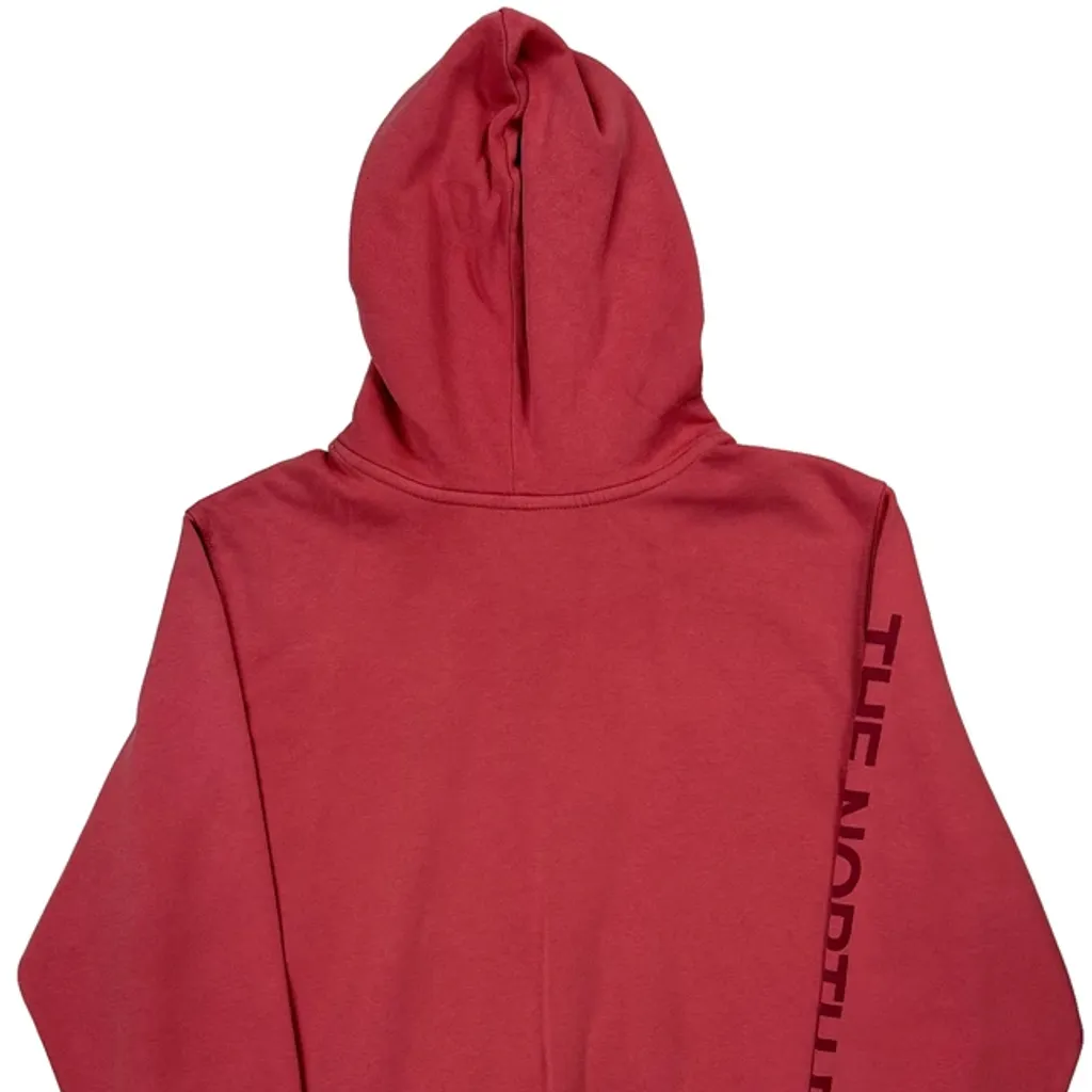 The North Face Spellout Hoodie - Large Red Cotton - Image 7