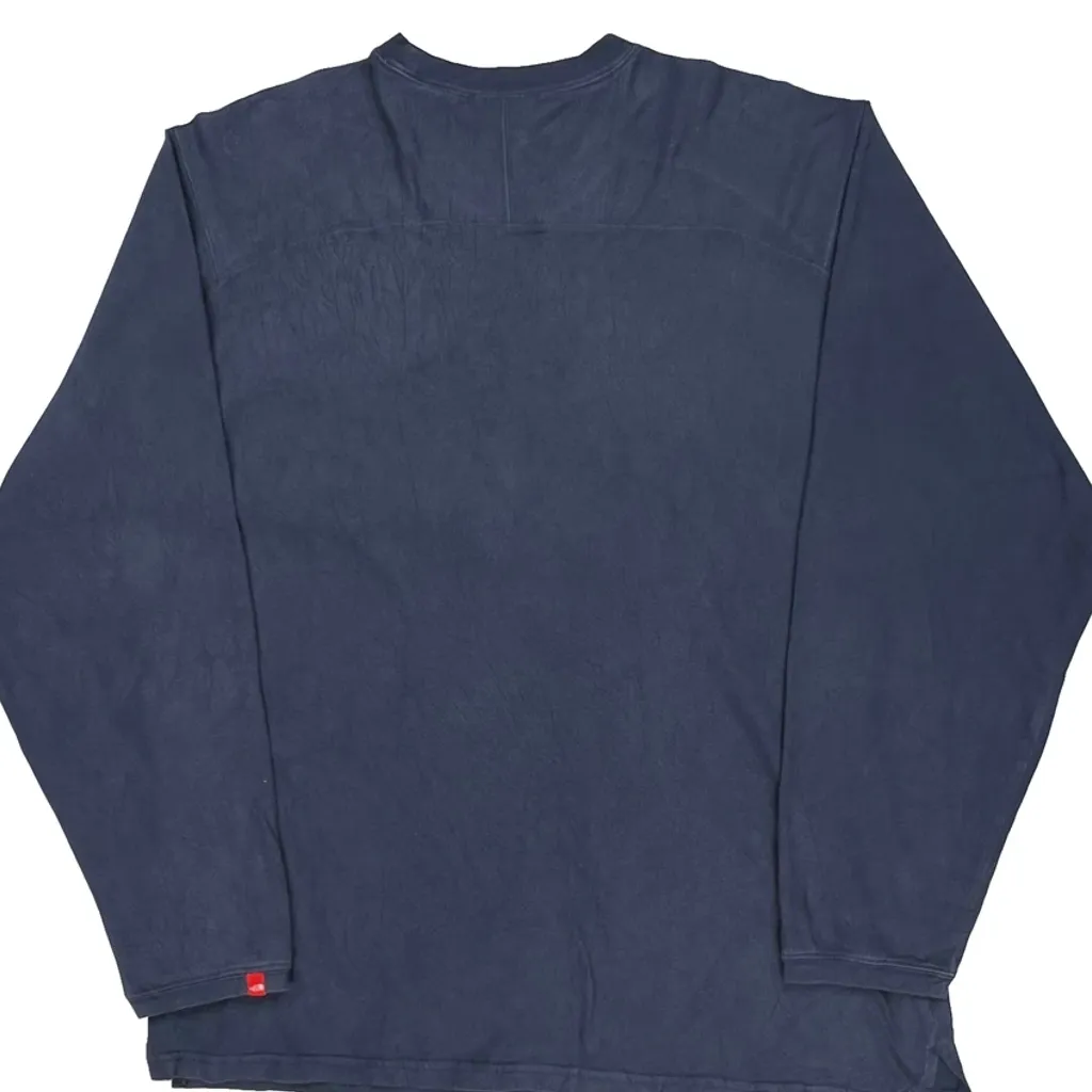 The North Face Long Sleeve T-Shirt - Large Blue Cotton - Image 6