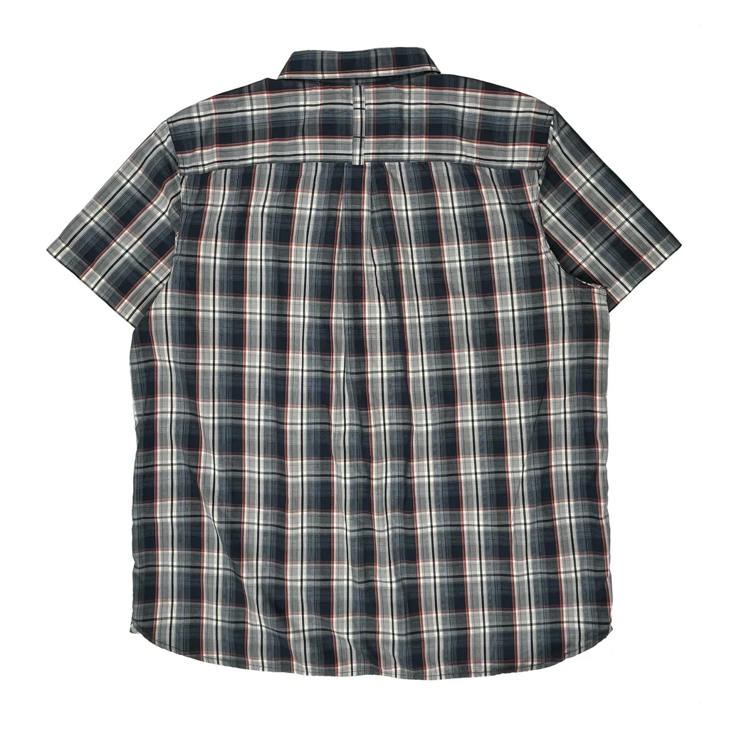 The North Face Checked Short Sleeve Shirt - 2XL Blue Cotton - Image 2