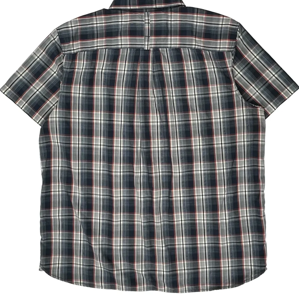 The North Face Checked Short Sleeve Shirt - 2XL Blue Cotton - Image 7