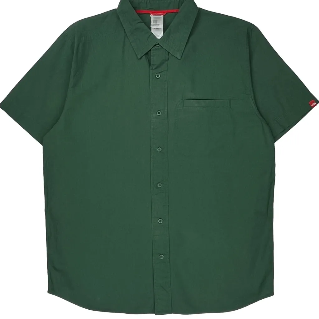 The North Face Short Sleeve Shirt - Large Green Cotton - Image 5