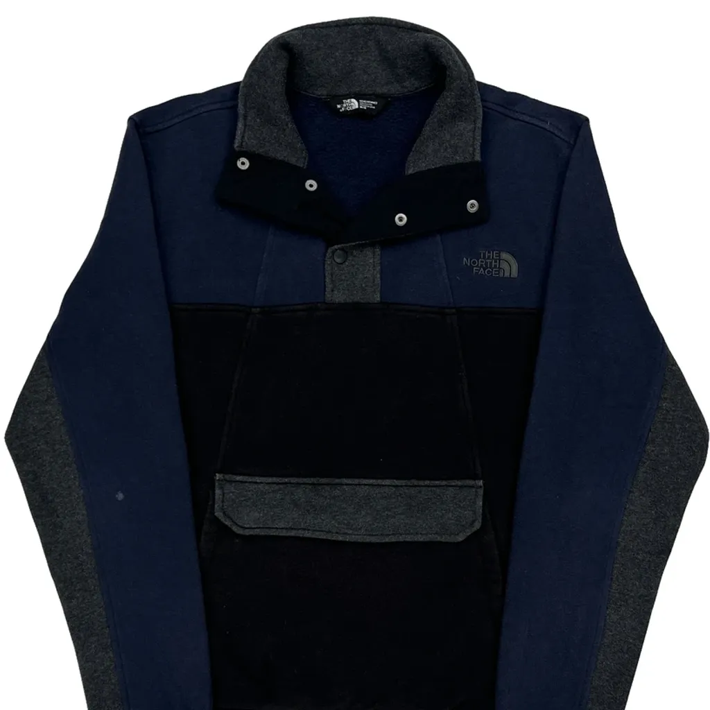 The North Face Collared Sweatshirt - Medium Blue Polyester - Image 4