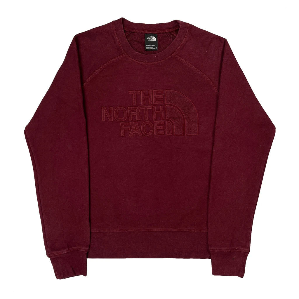 The North Face Sweatshirt - Medium Burgundy Cotton