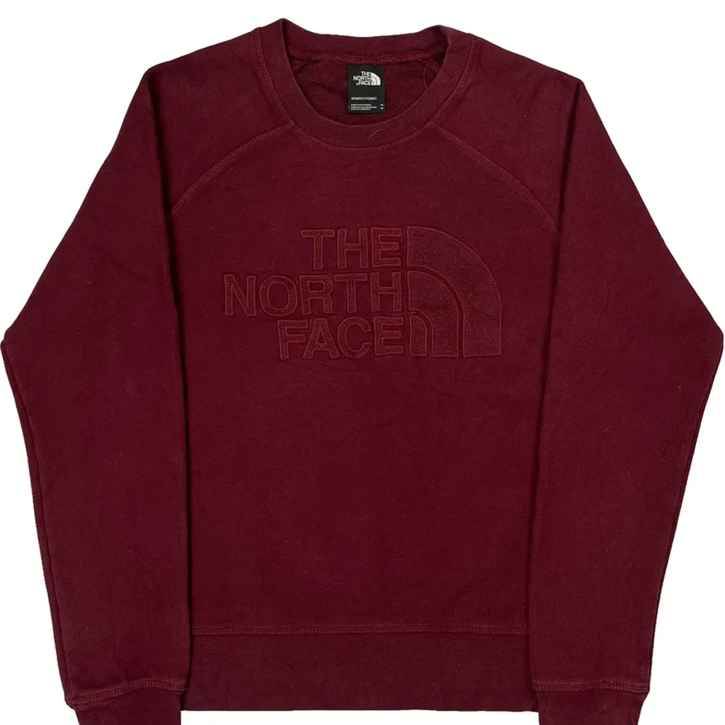 The North Face Sweatshirt - Medium Burgundy Cotton - Image 4