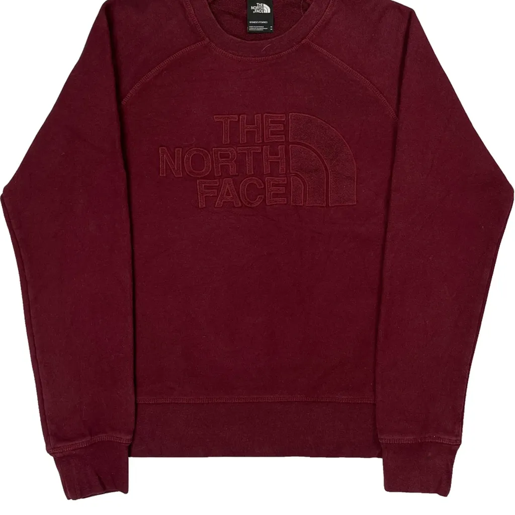 The North Face Sweatshirt - Medium Burgundy Cotton - Image 5