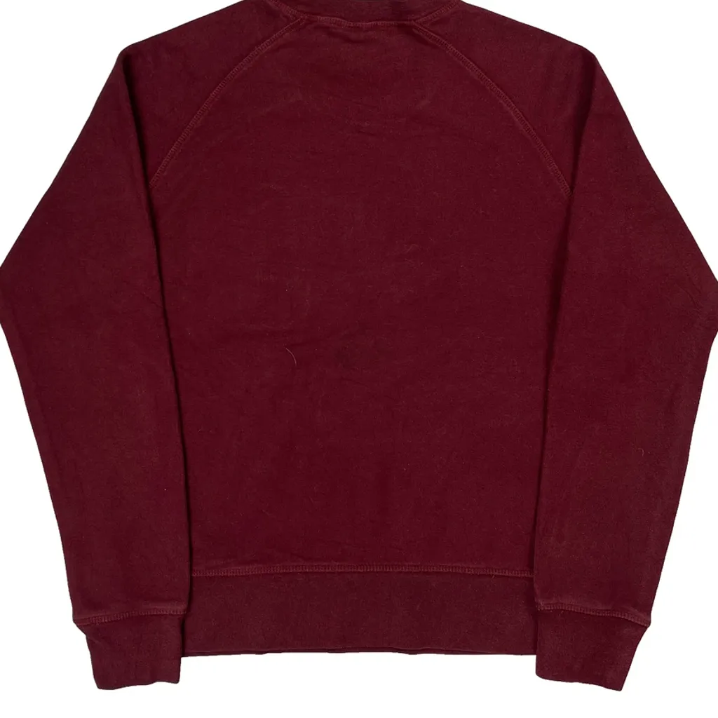The North Face Sweatshirt - Medium Burgundy Cotton - Image 7