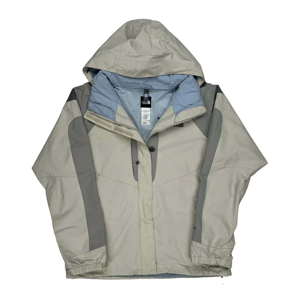 The North Face Waterproof Jacket - Large Beige Nylon