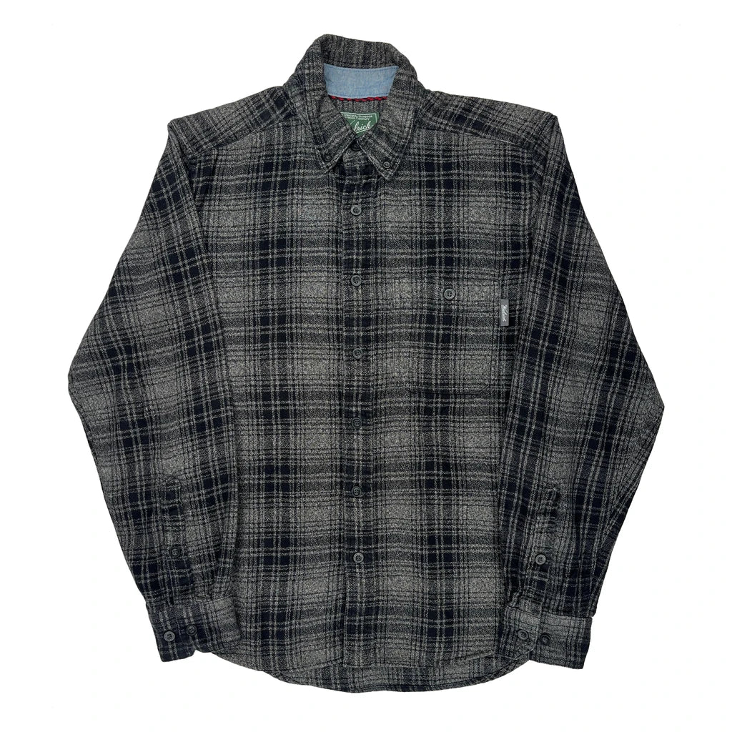 The Original Outdoor Clothing Company Woolrich Checked Flannel Shirt - Small Gray Wool