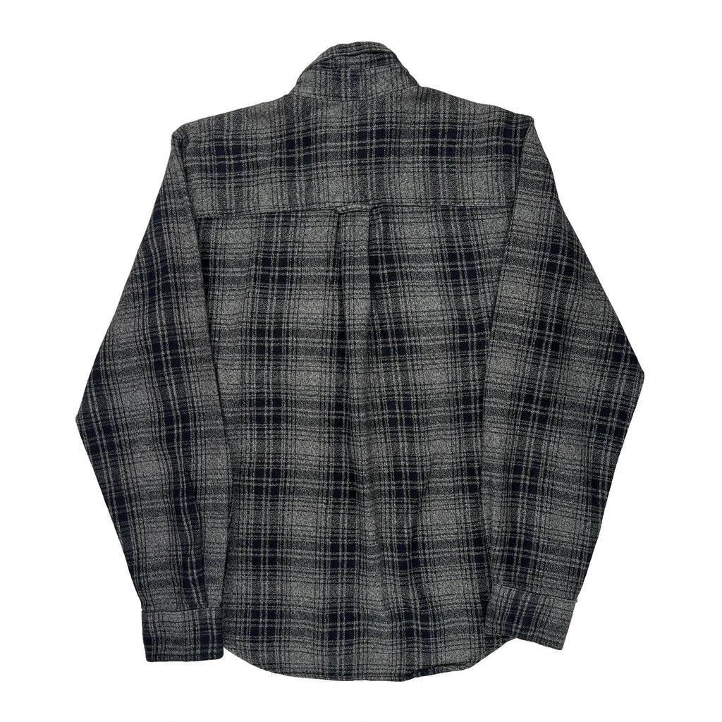 The Original Outdoor Clothing Company Woolrich Checked Flannel Shirt - Small Gray Wool - Image 2