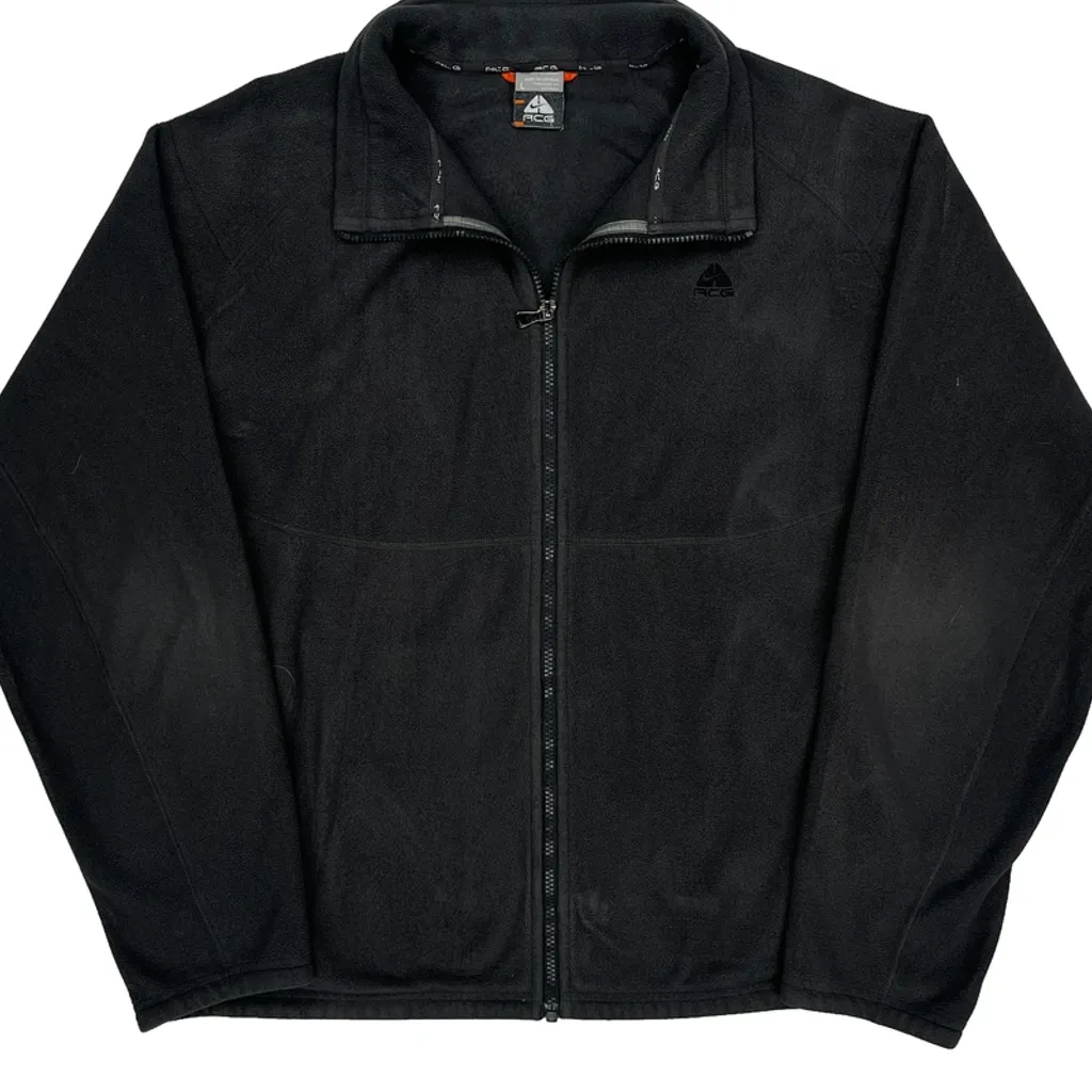 Therma Nike Acg Fleece Jacket - Large Black Polyester - Image 5